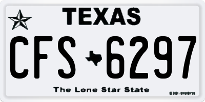 TX license plate CFS6297