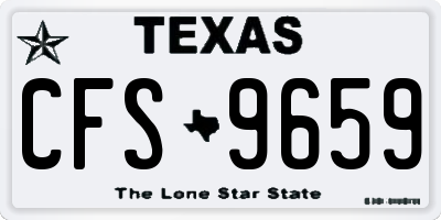 TX license plate CFS9659