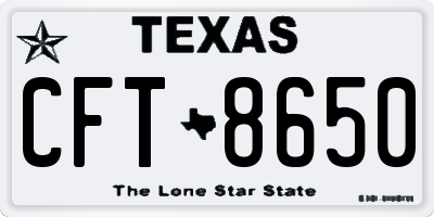 TX license plate CFT8650