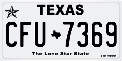 TX license plate CFU7369