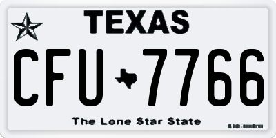 TX license plate CFU7766