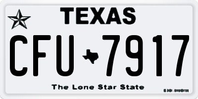 TX license plate CFU7917