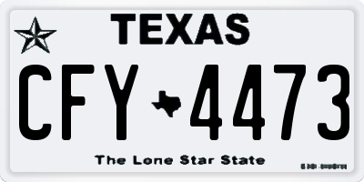 TX license plate CFY4473