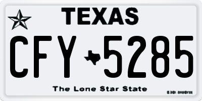 TX license plate CFY5285