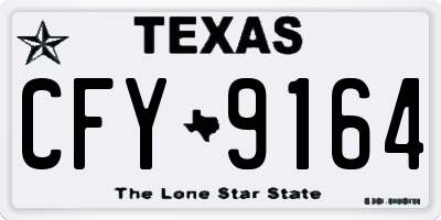 TX license plate CFY9164