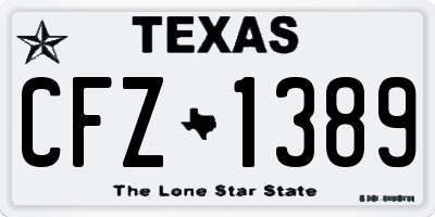 TX license plate CFZ1389