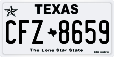 TX license plate CFZ8659