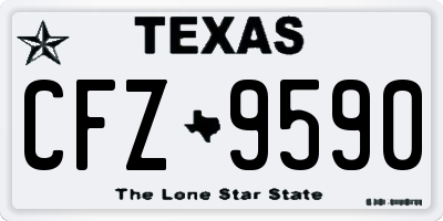 TX license plate CFZ9590