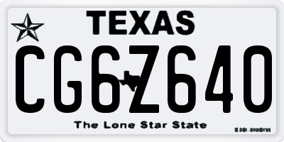 TX license plate CG6Z640