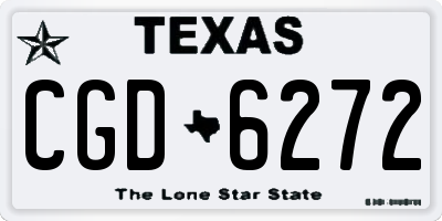 TX license plate CGD6272