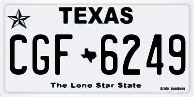 TX license plate CGF6249
