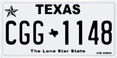 TX license plate CGG1148