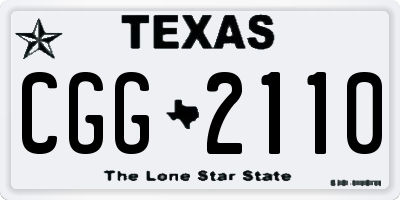 TX license plate CGG2110