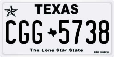 TX license plate CGG5738