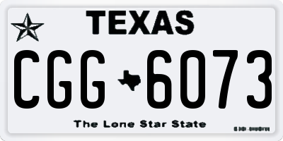 TX license plate CGG6073