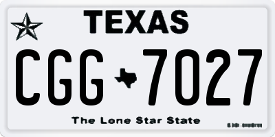 TX license plate CGG7027