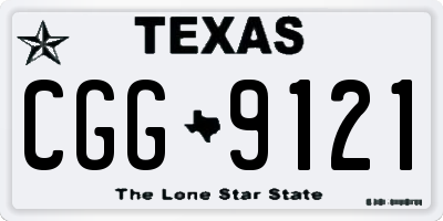 TX license plate CGG9121