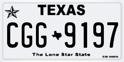TX license plate CGG9197