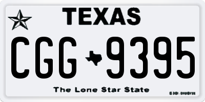 TX license plate CGG9395