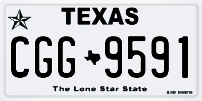 TX license plate CGG9591