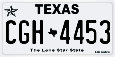 TX license plate CGH4453