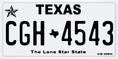 TX license plate CGH4543