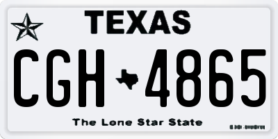 TX license plate CGH4865
