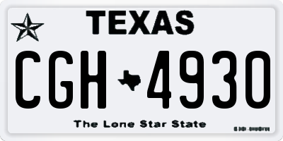 TX license plate CGH4930