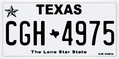TX license plate CGH4975