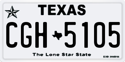 TX license plate CGH5105