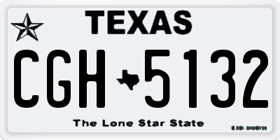 TX license plate CGH5132
