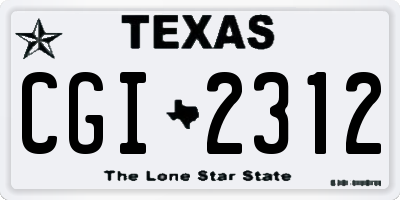 TX license plate CGI2312