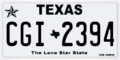 TX license plate CGI2394