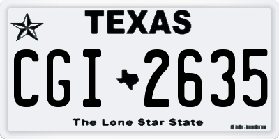 TX license plate CGI2635