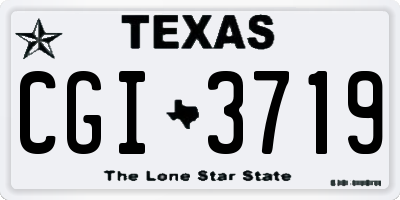 TX license plate CGI3719