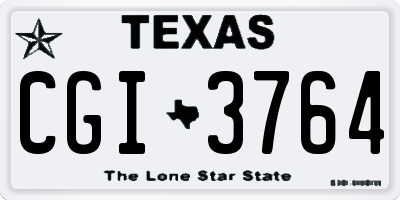 TX license plate CGI3764