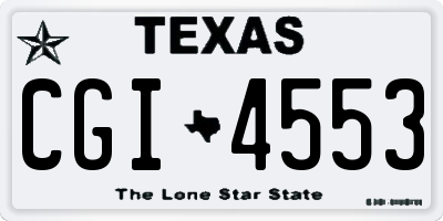 TX license plate CGI4553