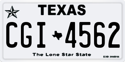 TX license plate CGI4562