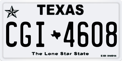 TX license plate CGI4608
