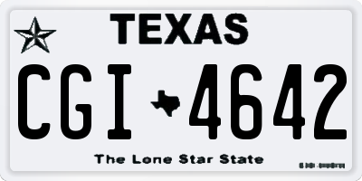 TX license plate CGI4642