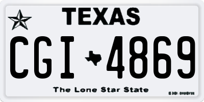 TX license plate CGI4869