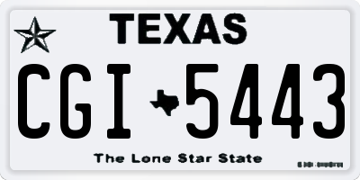 TX license plate CGI5443