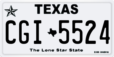 TX license plate CGI5524