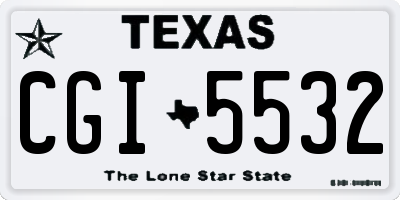 TX license plate CGI5532