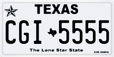 TX license plate CGI5555