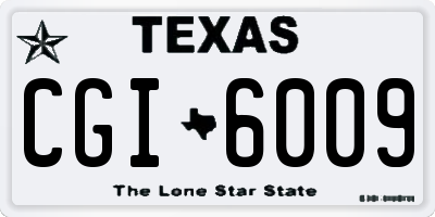 TX license plate CGI6009