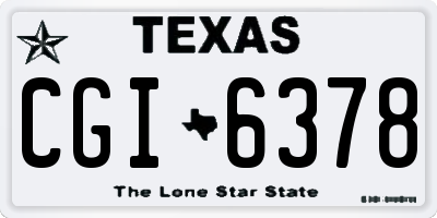 TX license plate CGI6378