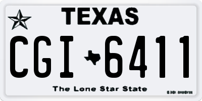 TX license plate CGI6411