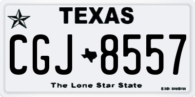 TX license plate CGJ8557