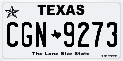 TX license plate CGN9273